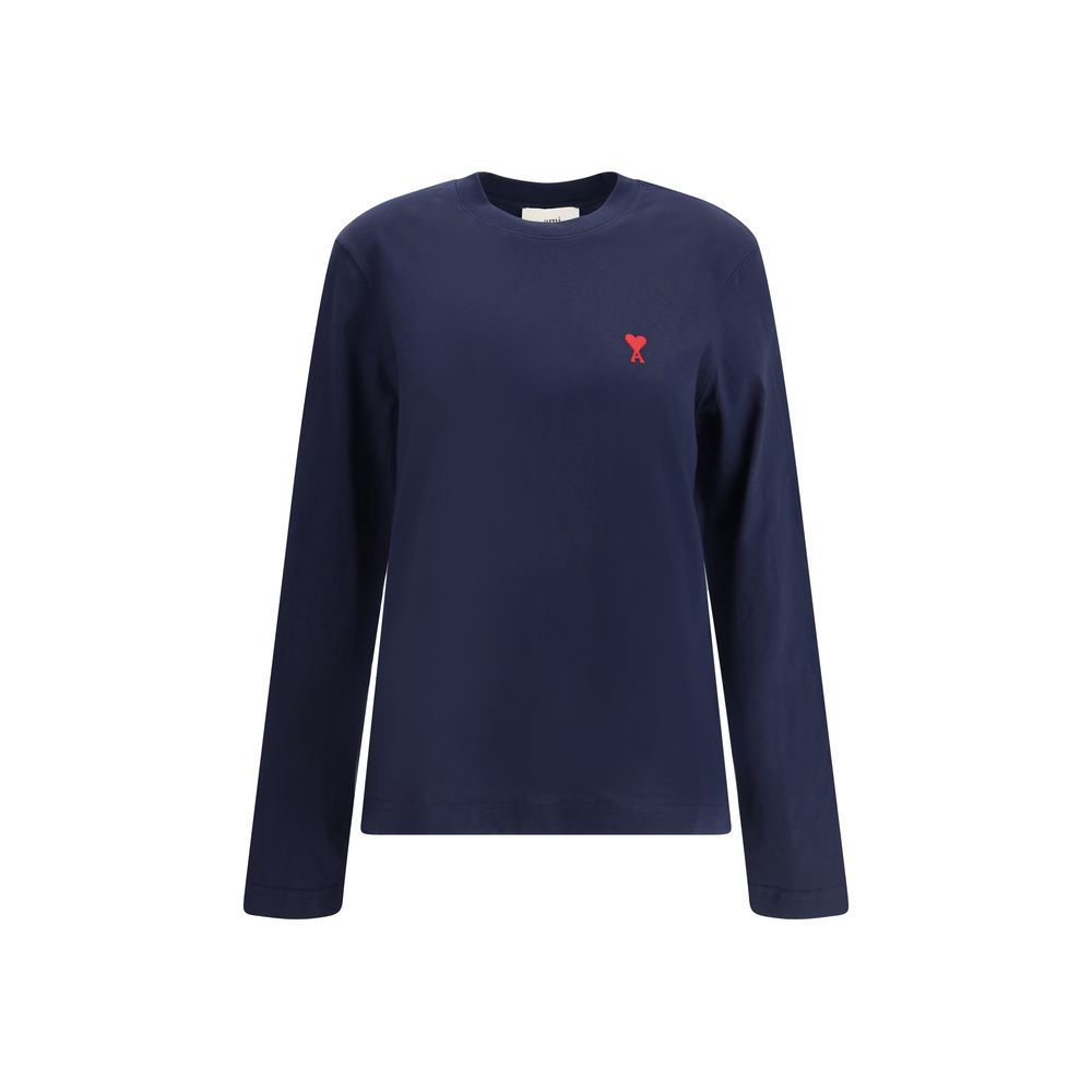 Ami Paris Long sleeve logo Top
