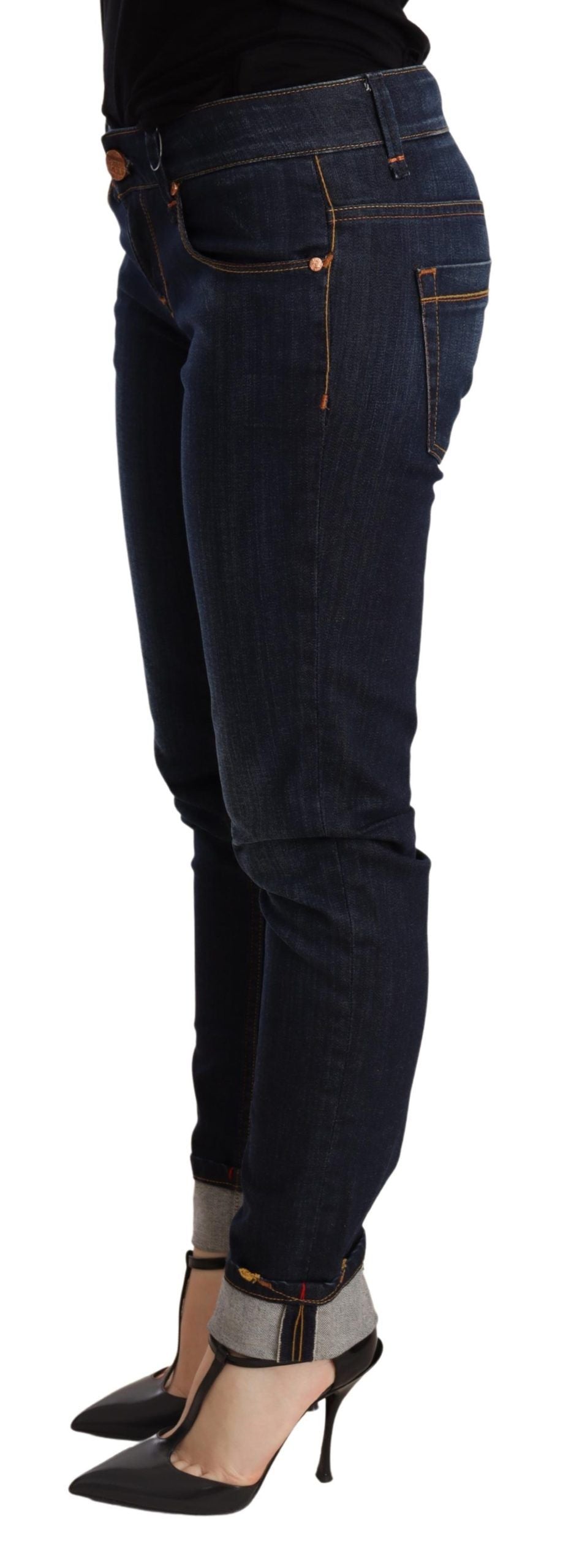 Acht Chic Dark Blue Skinny Jeans