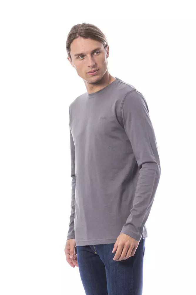 Verri Gray Cotton Men T-Shirt