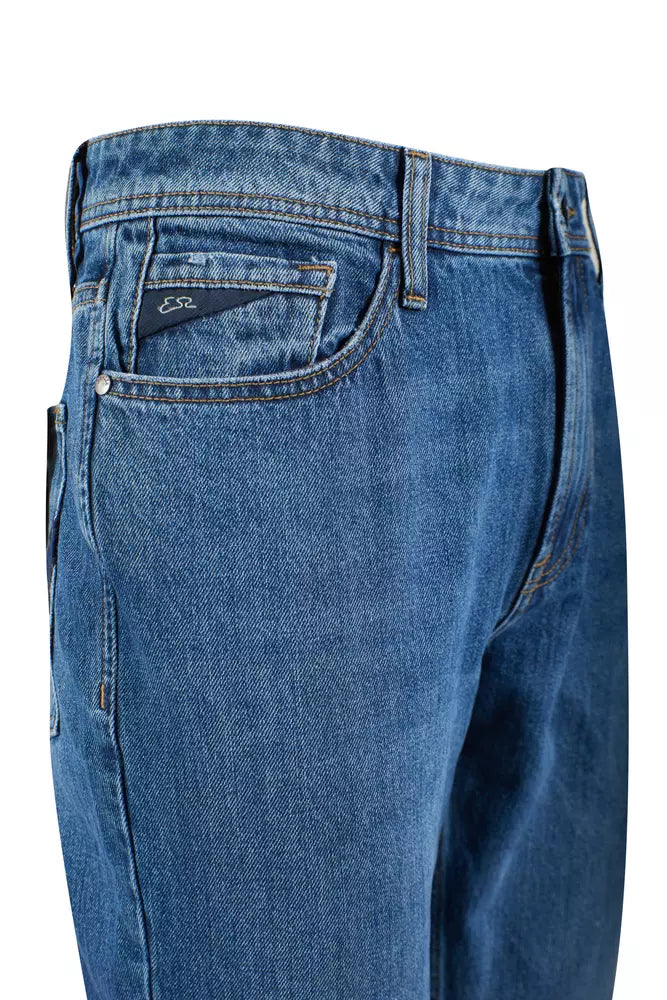 Yes Zee Blue Cotton Men's Jeans