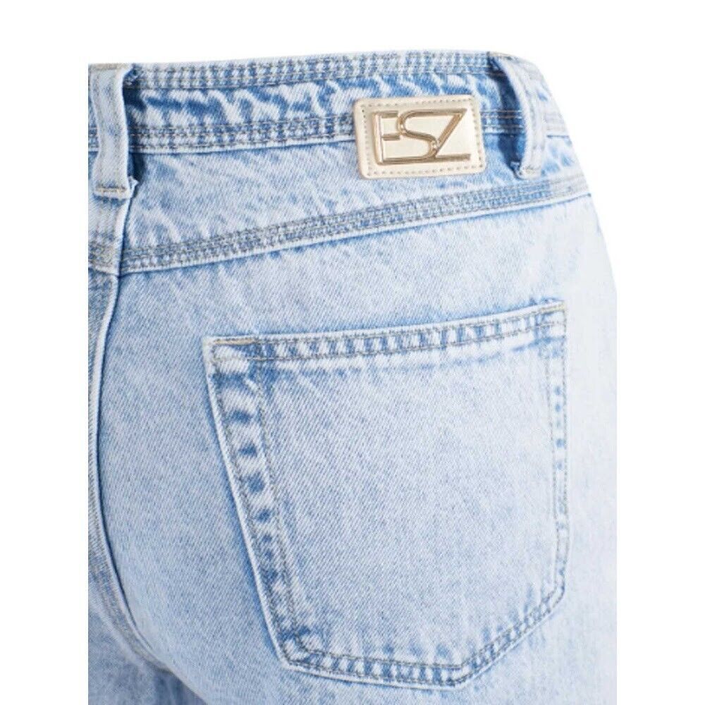 Yes Zee Light Blue Cotton Women's High-Waisted Jeans