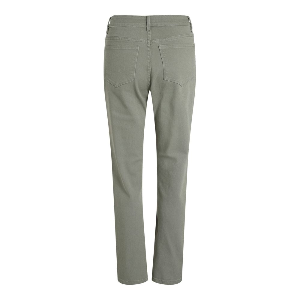 Vila Clothes Green Cotton Jeans & Pant