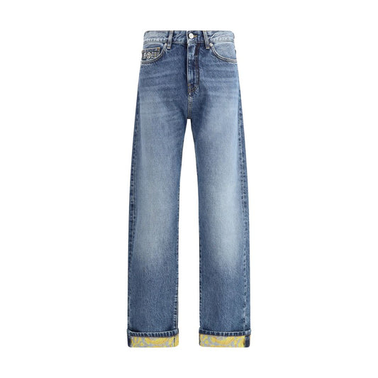 Versace Barocco Turn-Up Jeans