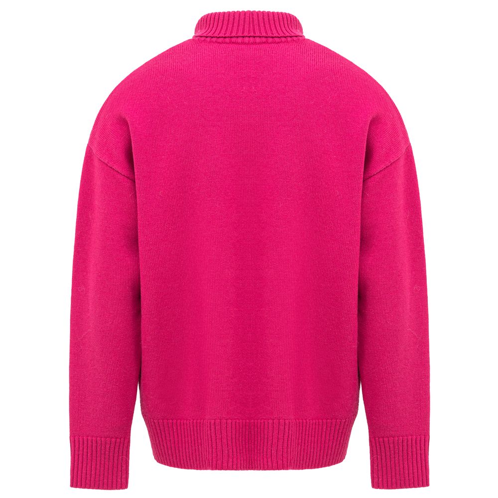 Ami Paris Fuchsia Wool Vergine Sweater