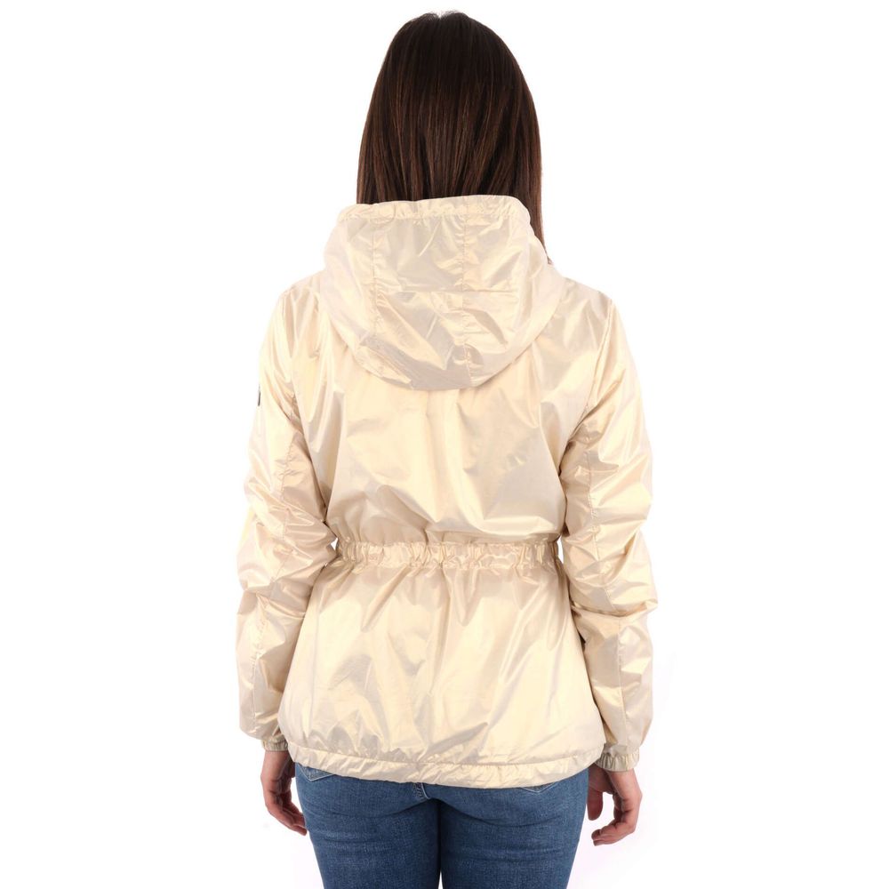 Yes Zee Beige Nylon Jackets & Coat