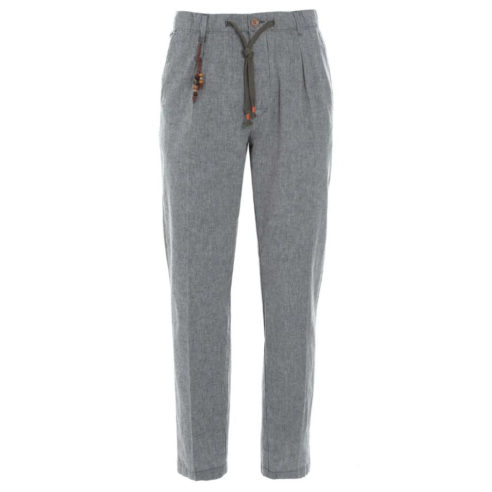 Yes Zee Gray Linen Jeans & Pant