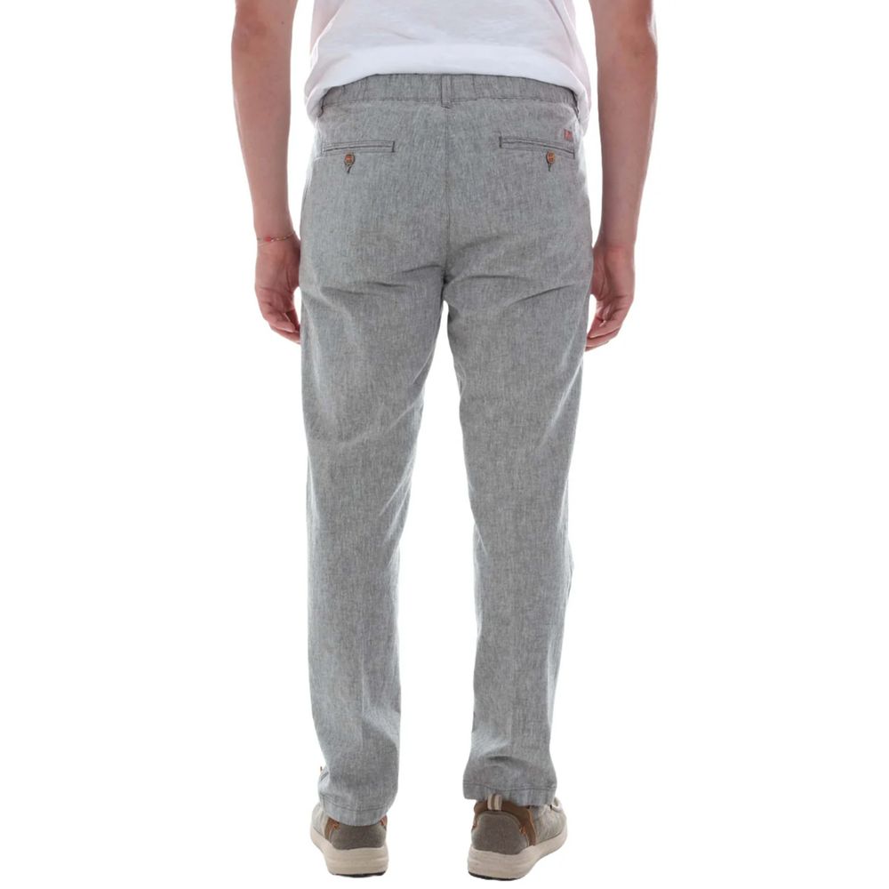 Yes Zee Gray Linen Jeans & Pant