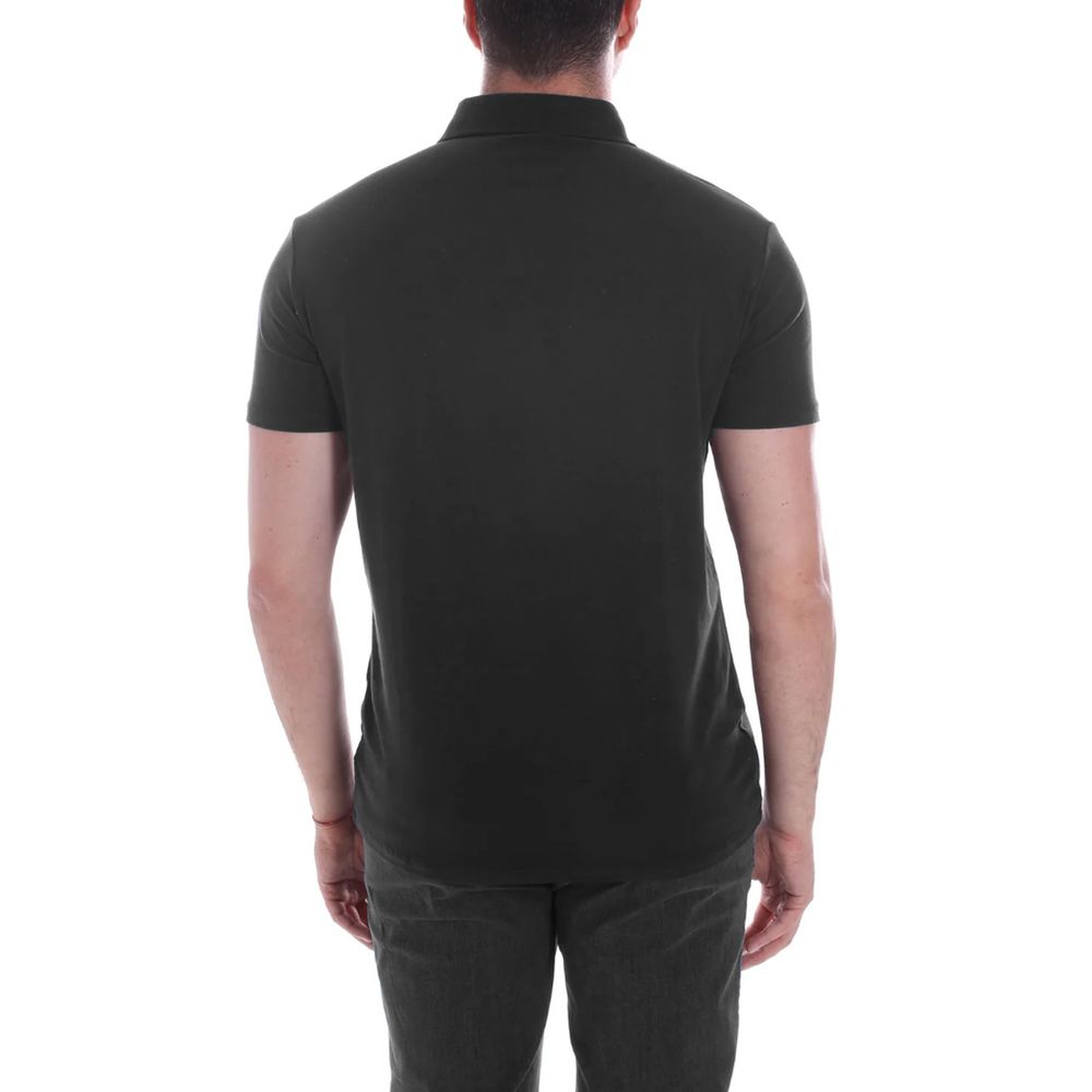 Yes Zee Black Cotton Men Polo Shirt