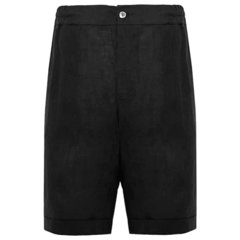 Alpha Studio Black Linen Short