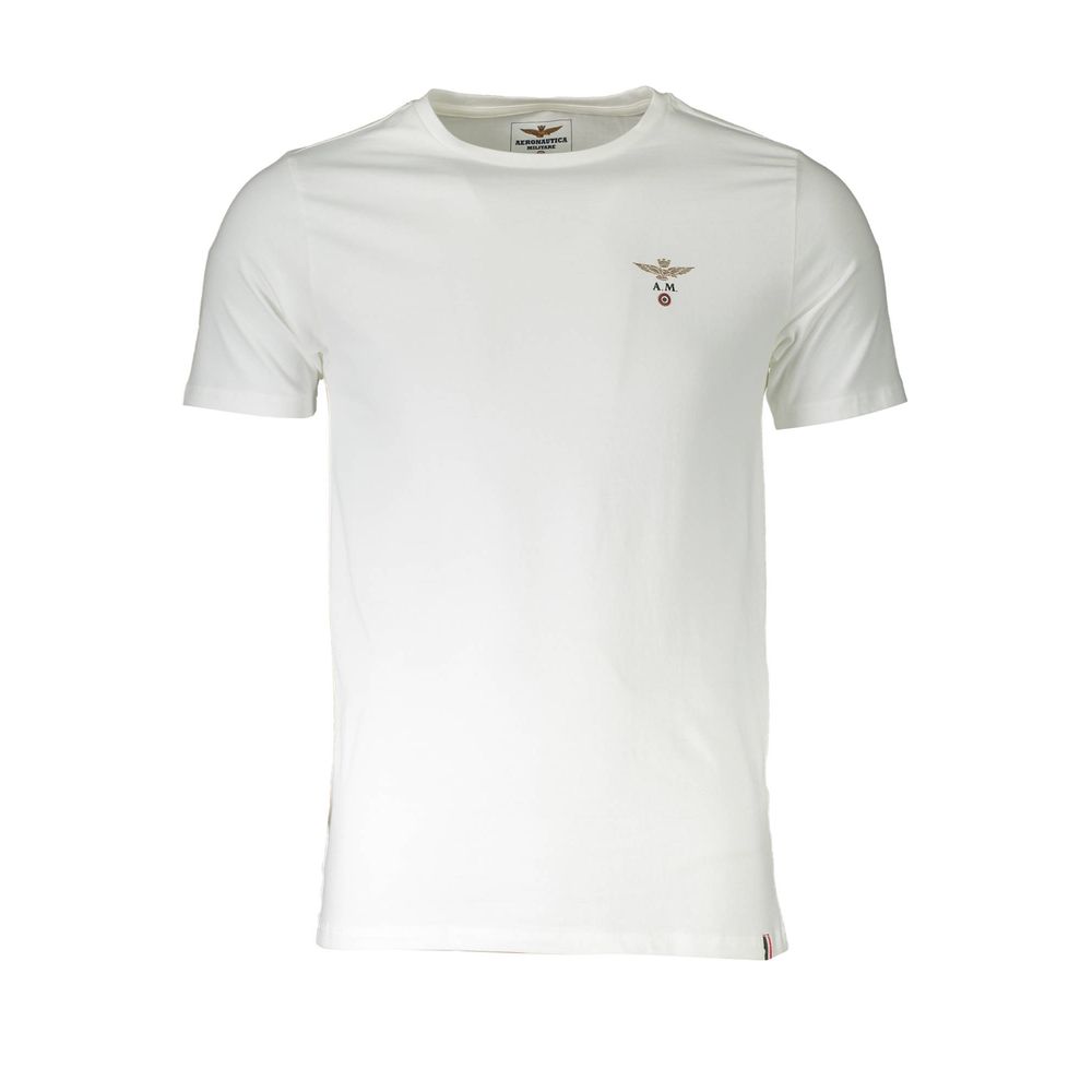 Aeronautica Militare White Cotton T-Shirt